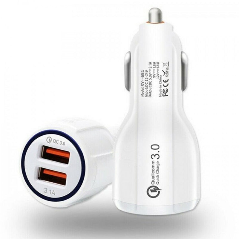 Quick Charge 3.0 Car Charger Dual USB Car Charger Qualcomm Qc 3.0 Fast Charging Adapter Mini USB Car Charger