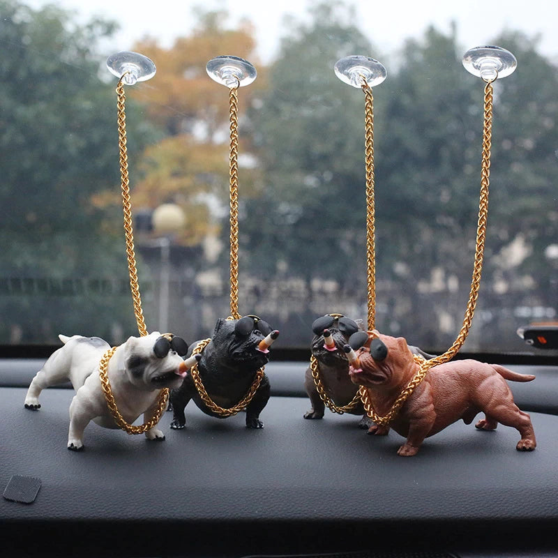 Car Interior Decoration Bull Dog White Hanging Car Pitt Bull Hanging