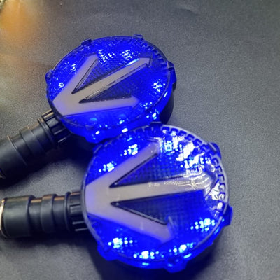 Bike Indicator Arrow Running Style With Lava DRL Blue/Yellow 2 Pcs Set