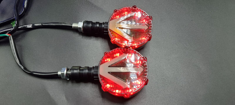 Bike Indicator Arrow Running Style With Lava DRL Red/Yellow 2 Pcs Set