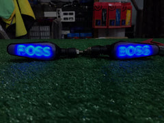 Boss Indicator Audi Running Style With DRL Blue - Yellow 2 Pcs Set