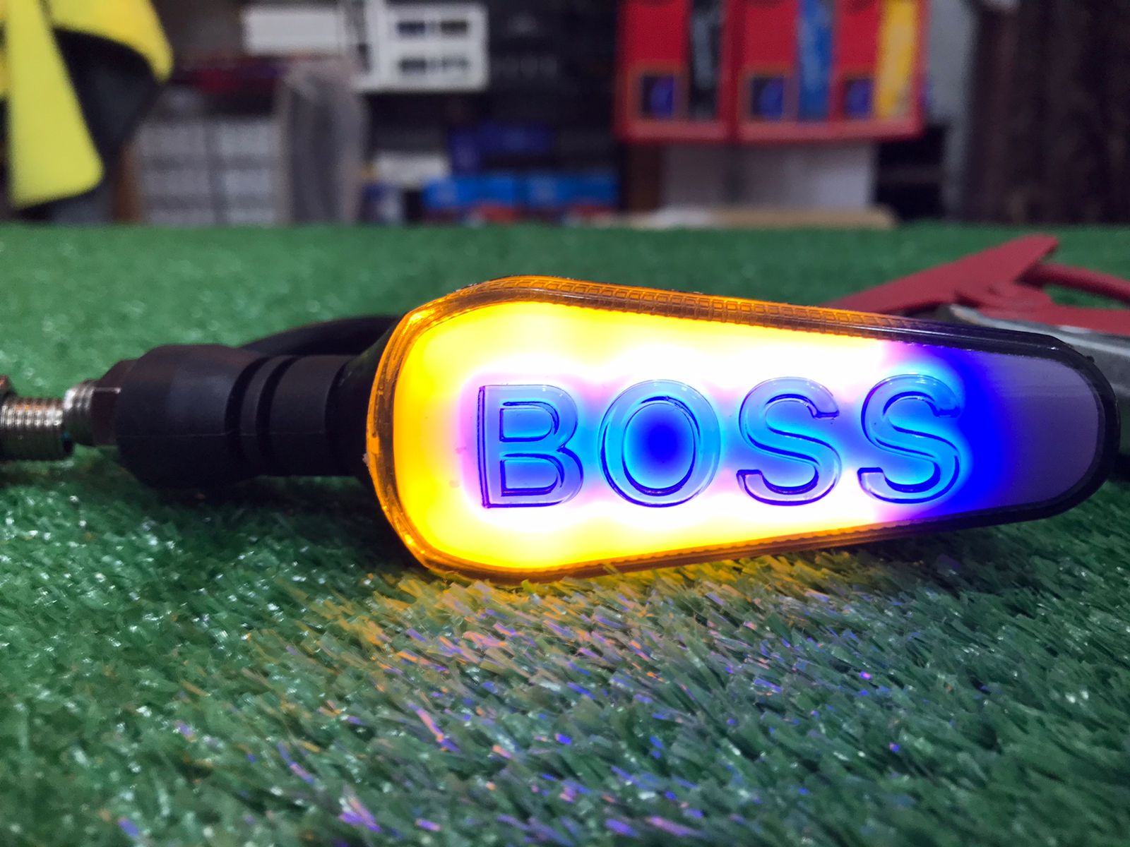 Boss Indicator Audi Running Style With DRL Blue - Yellow 2 Pcs Set