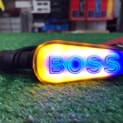 Boss Indicator Audi Running Style With DRL Blue - Yellow 2 Pcs Set
