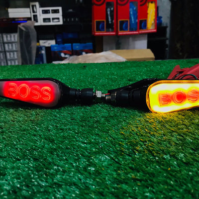 Boss Indicator Audi Running Style With DRL Red - Yellow 2 Pcs Set
