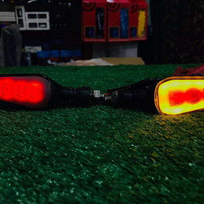 Boss Indicator Audi Running Style With DRL Red - Yellow 2 Pcs Set