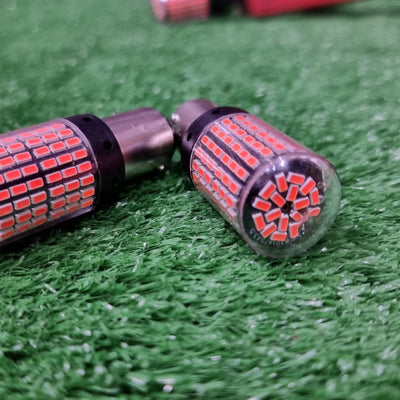 S25 SMD Bulb Brake Light Double Point Red 2 Pcs Set