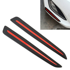 thumbnail image 2 of 4pcs 3D Blue Reflective Stickers Black Real Carbon Fiber Strips Car Side Door Ed 2 of 14