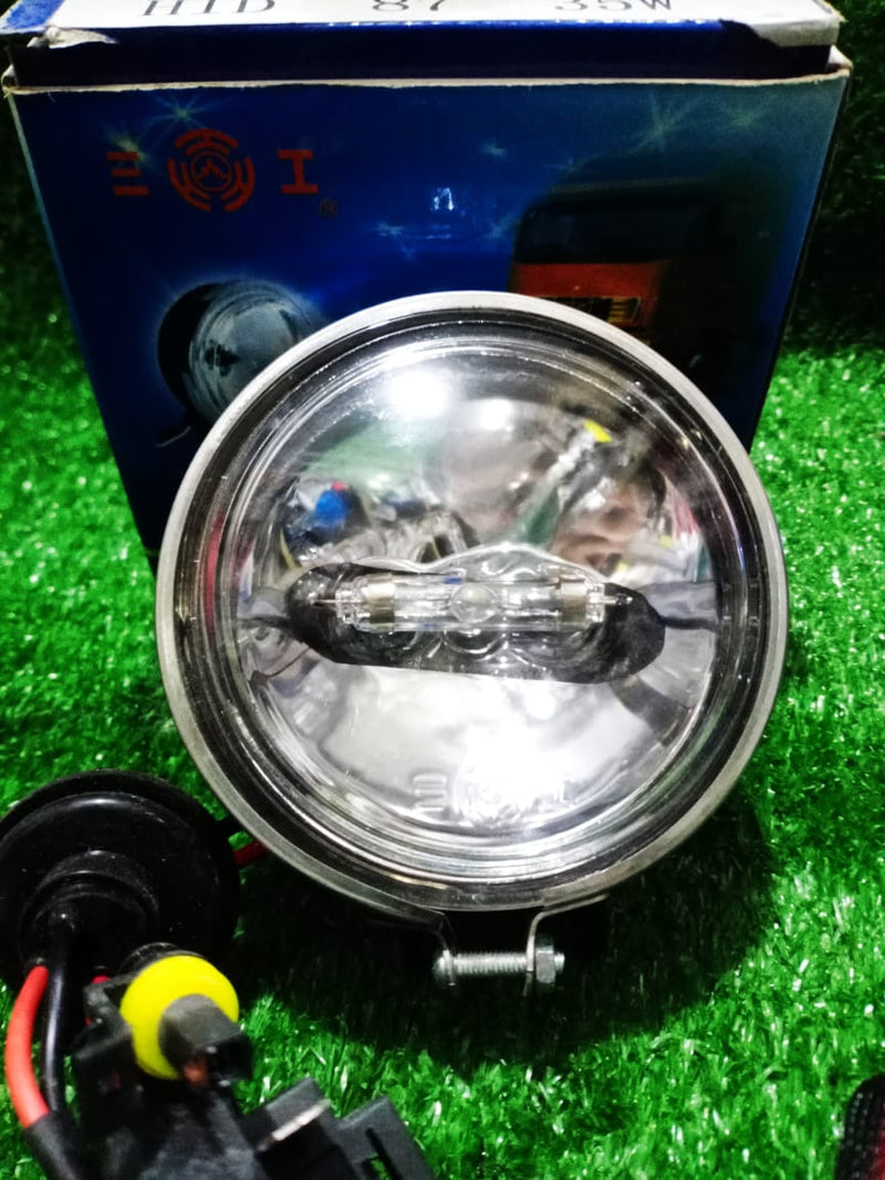 Universal 35 Watts 3.5 Inches Mini HID Cristal + Metallic  Round light.