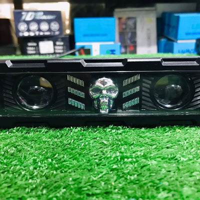 7 Inch Skull style Bar Light Dual Colour 1 Pcs