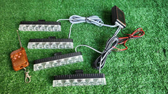 Smart Flasher LED Light 6 SMD With Remote Control White Strobe Flash Light 4 Pcs Set