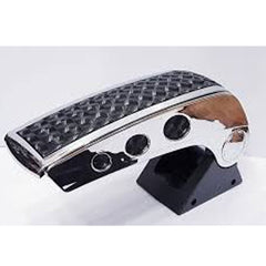 Arm Rest Console Universal O2 3D Black Chrome