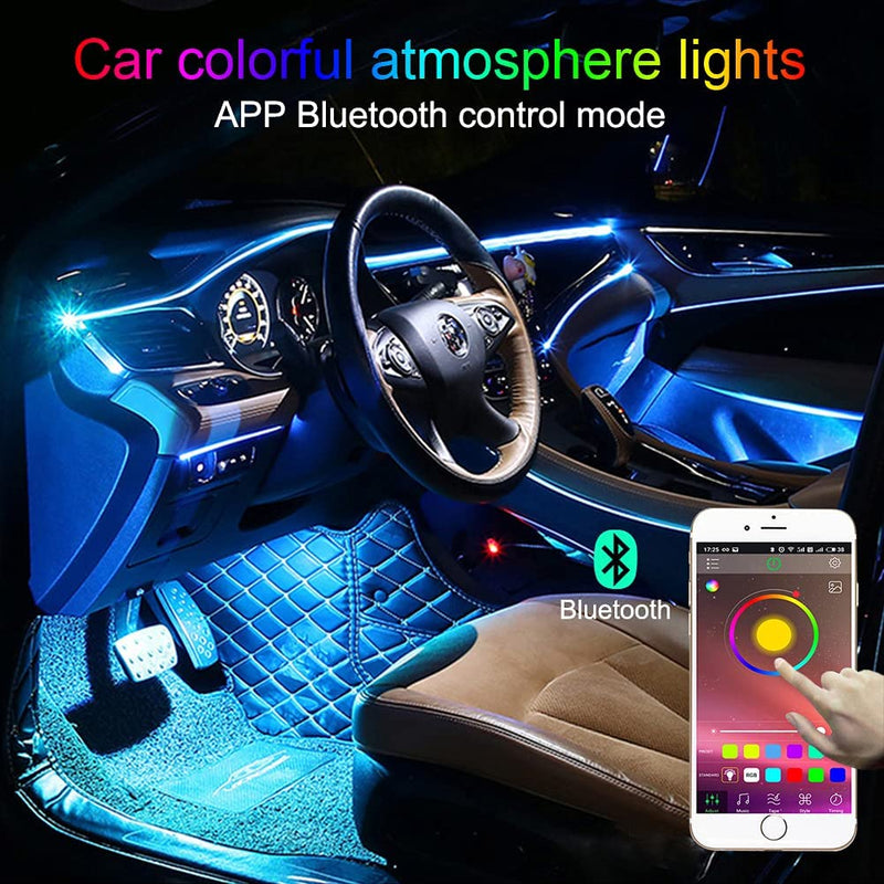 Atmosphere Lamp Kit Bluetooth Phone Car Strip Light Flexible