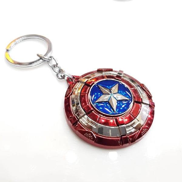 Avengers Keychain Captain America Gold Red