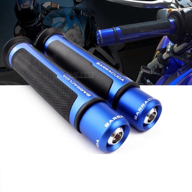 Universal Motorcycle Original Barracuda Aluminum Handle Grip Blue