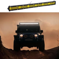 19 Inches Bar Light Ultra Slim Yellow Color 144 Watts
