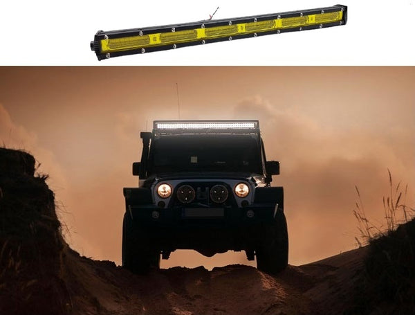 19 Inches Bar Light Ultra Slim Yellow Color 144 Watts