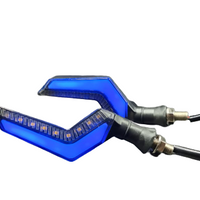Bike Indicator L Running Style With Audi Lava DRL Blue - Yellow