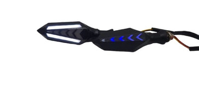 Bike Indicator Slide Arrow Running Style With Lava DRL White - Yellow 2 Pcs Set