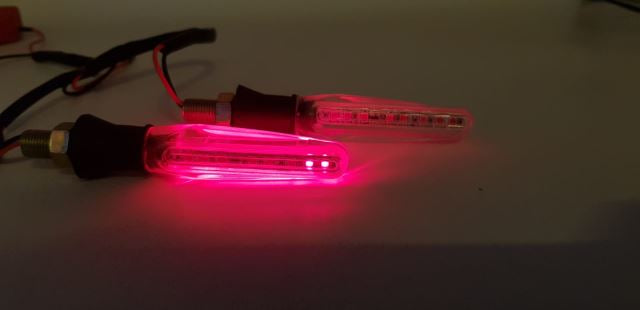 Bike Indicator Tube Running Style With Smoke DRL Red
