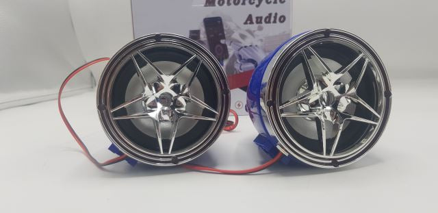 Bike - Rickshaw Audio Motorcycle Speaker Compact Amplifier, Weatherproof Speakers With Volume Control
