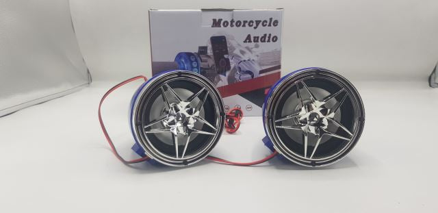 Bike - Rickshaw Audio Motorcycle Speaker Compact Amplifier, Weatherproof Speakers With Volume Control