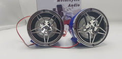 Bike - Rickshaw Audio Motorcycle Speaker Compact Amplifier, Weatherproof Speakers With Volume Control