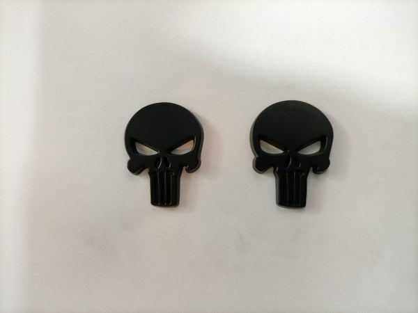 Black Punisher Sticker Skull Metal Logo