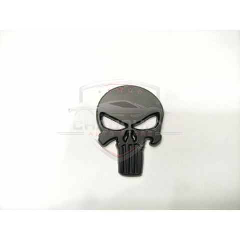 Black Punisher Skull Metal Logo