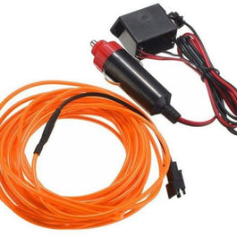 Universal New Car Styling EL Glow Cold Line Flexible Interior Orange