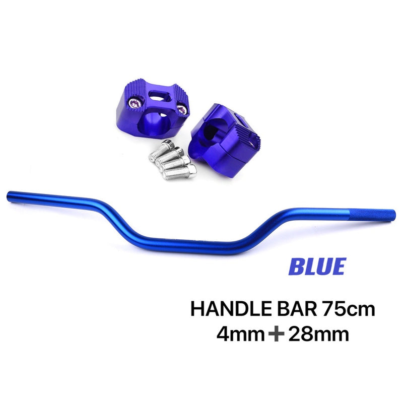 Universal Fat Bar Handle With Handle Riser Blue 1 Pcs