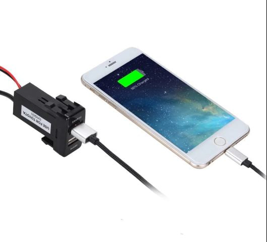 Toyota USB Car Charger With Audio Input - Adapter