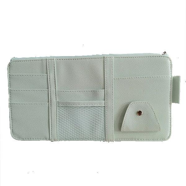 Car Styling Sun Visor Organizer Storage Bag Aquamarine Color