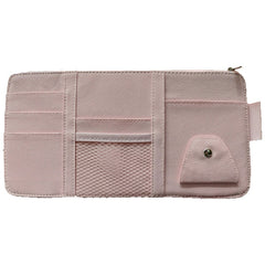 Car Styling Sun Visor Organizer Storage Bag Baby Pink Color