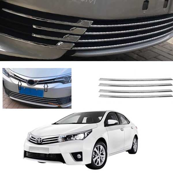 Toyota Corolla Face Lift Grille Chrome Trims