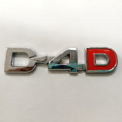 D-4D Silver Metal Logo