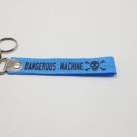 Dangerous Machine Blue Fabric Keychain