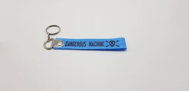 Dangerous Machine Blue Fabric Keychain