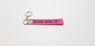 Dangerous Machine Pink Fabric Keychain