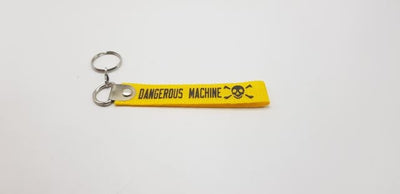 Dangerous Machine Yellow Fabric Keychain