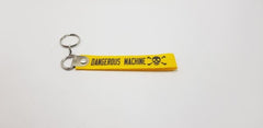 Dangerous Machine Yellow Fabric Keychain