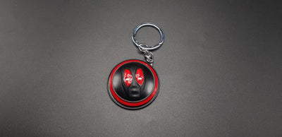 Deadpool Black Spinner Metal Keychain