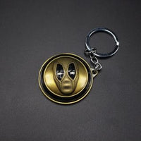 Deadpool Golden Spinner Metal Keychain