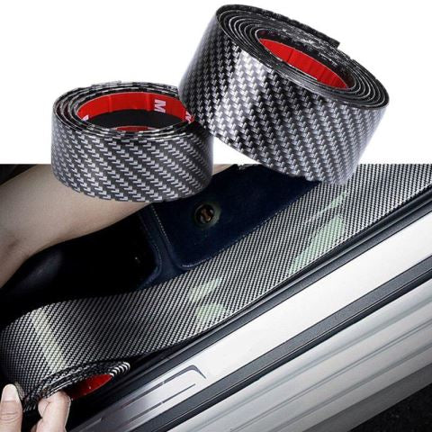 Door Sill Protector Edge Guard Strip Carbon Fiber 4 Meter x 7MM 4 Doors
