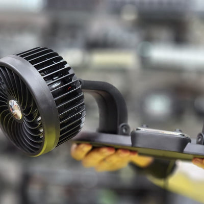Portable USB Fan 360° Double Head Rotating With Adjustale 180° Up Down For  Desktop/ Car / Truck Van USB Controlled 5 Inch Size