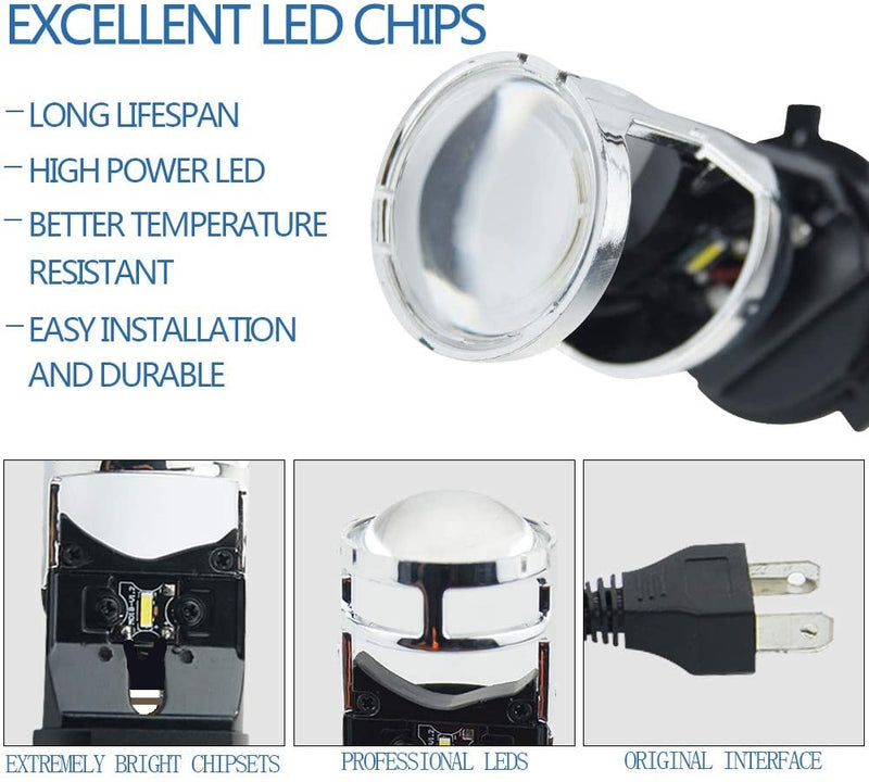 HJG E9 Projector SMD Bike Headlight For Honda CG125 Honda CD70 Plug & Play