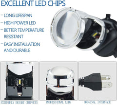 HJG E9 Projector SMD Bike Headlight For Honda CG125 Honda CD70 Plug & Play