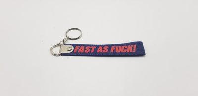 F & F Blue Fabric Keychain