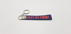 F & F Blue Fabric Keychain