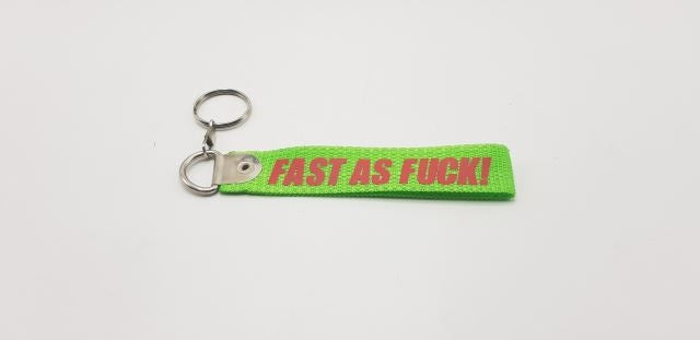F & F Green Fabric Keychain