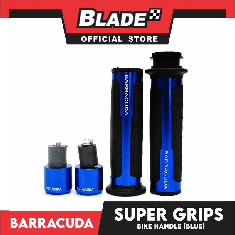 Universal Motorcycle Original Barracuda Aluminum Handle Grip Blue